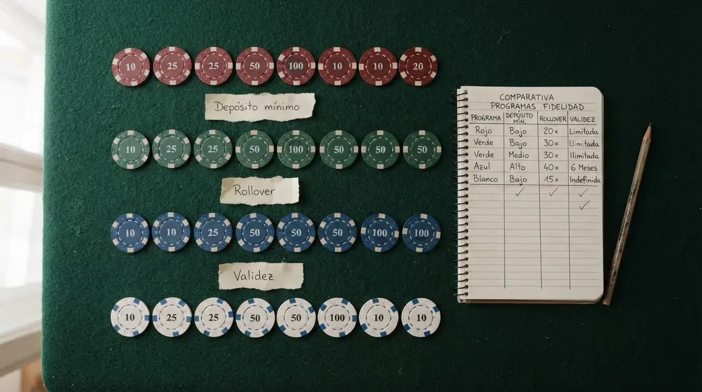 Tabla con los logotipos y condiciones resumidas de varios casinos online que ofrecen bono de cumpleaños en España